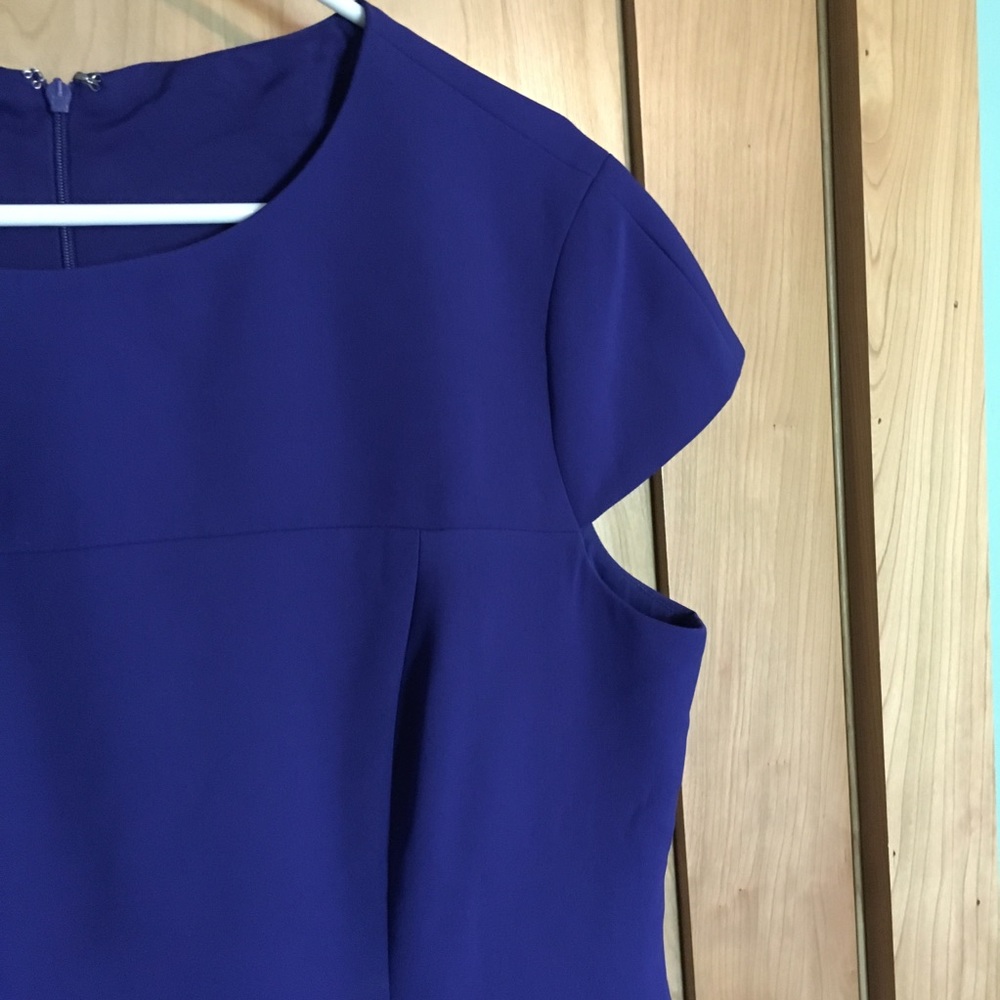 Anne Klein blue peplum dress 14 - Picture 6 of 6
